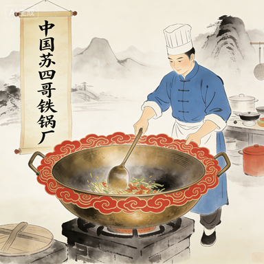 中国苏四哥铁锅厂，441年的铁锅传承。